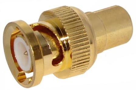 Переход штекер BNC - гнездо RCA тюльпан