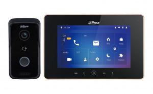 Комплект IP видеодомофонии Dahua DHI-VTK-VTO2111D-WP-VTH5221D*