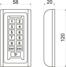 Считыватель с клавиатурой Matrix-IV EHT Metal Keys - Антиклон