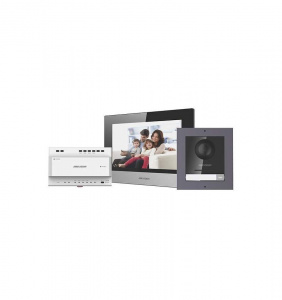 Комплект 2-х проводного видеодомофона  HikVision DS-KIS702-P(B)
