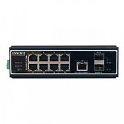 SW-80802/I(Port 90W,300W) Промышленный PoE коммутатор на 11 портов.